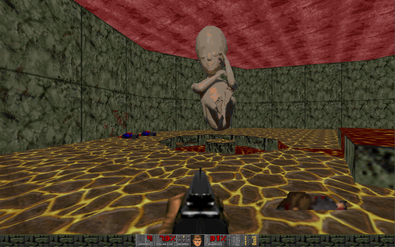 Illustration for article titled In Argentina, A Pro-Choice Advocate Protests With A Doom Mod